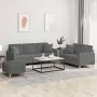 Juego de sofás con cojines 3 piezas tela gris oscuro by , Sofas - Ref: Foro24-3202143, Price: 560,62 €, Discount: %