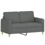 Juego de sofás con cojines 3 piezas tela gris oscuro by , Sofas - Ref: Foro24-3202143, Price: 560,62 €, Discount: %