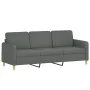 Juego de sofás con cojines 3 piezas tela gris oscuro by , Sofas - Ref: Foro24-3202143, Price: 560,62 €, Discount: %