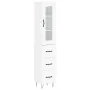 Aparador alto madera contrachapada blanco brillo 34,5x34x180 cm de , Aparadores - Ref: Foro24-3199267, Precio: 122,78 €, Desc...