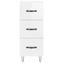 Aparador alto madera contrachapada blanco brillo 34,5x34x180 cm de , Aparadores - Ref: Foro24-3199267, Precio: 122,78 €, Desc...