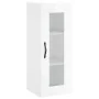 Aparador alto madera contrachapada blanco brillo 34,5x34x180 cm de , Aparadores - Ref: Foro24-3199267, Precio: 122,78 €, Desc...