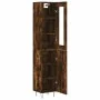 Aparador de madera contrachapada roble ahumado 34,5x34x180 cm by , Sideboards - Ref: Foro24-3199206, Price: 102,73 €, Discoun...