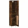 Aparador de madera contrachapada roble ahumado 34,5x34x180 cm | Foro24.es | Tu tienda online para hogar, jardín y más Foro24.es