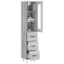 Aparador alto madera contrachapada gris Sonoma 34,5x34x180 cm by , Sideboards - Ref: Foro24-3199271, Price: 117,66 €, Discoun...