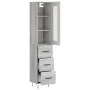 Aparador alto madera contrachapada gris Sonoma 34,5x34x180 cm by , Sideboards - Ref: Foro24-3199271, Price: 117,66 €, Discoun...