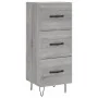 Aparador alto madera contrachapada gris Sonoma 34,5x34x180 cm by , Sideboards - Ref: Foro24-3199271, Price: 117,66 €, Discoun...
