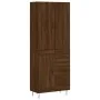 Aparador alto madera contrachapada marrón roble 69,5x34x180 cm | Foro24.es | Tu tienda online para hogar, jardín y más Foro24.es