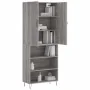 Aparador alto madera contrachapada gris sonoma 69,5x34x180 cm de , Aparadores - Ref: Foro24-3198119, Precio: 120,52 €, Descue...