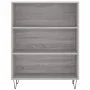 Aparador alto madera contrachapada gris sonoma 69,5x34x180 cm de , Aparadores - Ref: Foro24-3198119, Precio: 120,52 €, Descue...