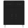 Aparador alto madera contrachapada negro 69,5x34x180 cm by , Sideboards - Ref: Foro24-3198178, Price: 166,07 €, Discount: %