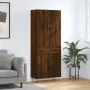 Aparador alto madera contrachapada marrón roble 69,5x34x180 cm de , Aparadores - Ref: Foro24-3198184, Precio: 153,22 €, Descu...