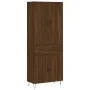 Aparador alto madera contrachapada marrón roble 69,5x34x180 cm de , Aparadores - Ref: Foro24-3198184, Precio: 153,22 €, Descu...