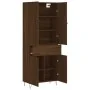 Aparador alto madera contrachapada marrón roble 69,5x34x180 cm de , Aparadores - Ref: Foro24-3198184, Precio: 153,22 €, Descu...