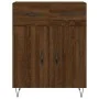 Aparador alto madera contrachapada marrón roble 69,5x34x180 cm de , Aparadores - Ref: Foro24-3198184, Precio: 153,22 €, Descu...
