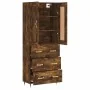 Aparador alto madera contrachapada roble ahumado 69,5x34x180 cm | Foro24.es | Tu tienda online para hogar, jardín y más Foro24.es