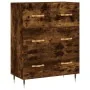 Aparador alto madera contrachapada roble ahumado 69,5x34x180 cm | Foro24.es | Tu tienda online para hogar, jardín y más Foro24.es