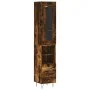 Aparador de madera contrachapada roble ahumado 34,5x34x180 cm by , Sideboards - Ref: Foro24-3199334, Price: 105,27 €, Discoun...