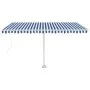 Toldo de pie manual azul y blanco 450x300 cm de vidaXL, Toldos - Ref: Foro24-3069556, Precio: 493,90 €, Descuento: %