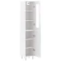 Aparador alto madera contrachapada blanco brillo 34,5x34x180 cm de , Aparadores - Ref: Foro24-3199523, Precio: 108,72 €, Desc...