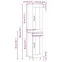 Aparador alto madera contrachapada blanco brillo 34,5x34x180 cm de , Aparadores - Ref: Foro24-3199523, Precio: 108,72 €, Desc...