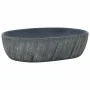 Lavabo sobre encimera ovalado cerámica negro y gris 47x33x13 cm de , Lavabos - Ref: Foro24-155068, Precio: 132,24 €, Descuent...