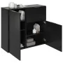 FMD Cómoda con cajón y puertas negro 89,1x31,7x81,3 cm von , Schubladen - Ref: Foro24-447416, Preis: 206,84 €, Rabatt: %