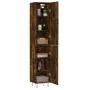Aparador de madera contrachapada roble ahumado 34,5x34x180 cm by , Sideboards - Ref: Foro24-3198822, Price: 103,89 €, Discoun...