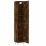 Aparador de madera contrachapada roble ahumado 34,5x34x180 cm by , Sideboards - Ref: Foro24-3198822, Price: 103,89 €, Discoun...