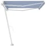 Toldo de pie manual azul y blanco 450x300 cm de vidaXL, Toldos - Ref: Foro24-3069556, Precio: 493,90 €, Descuento: %