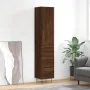 Aparador alto madera contrachapada roble marrón 34,5x34x180 cm by , Sideboards - Ref: Foro24-3198888, Price: 109,19 €, Discou...
