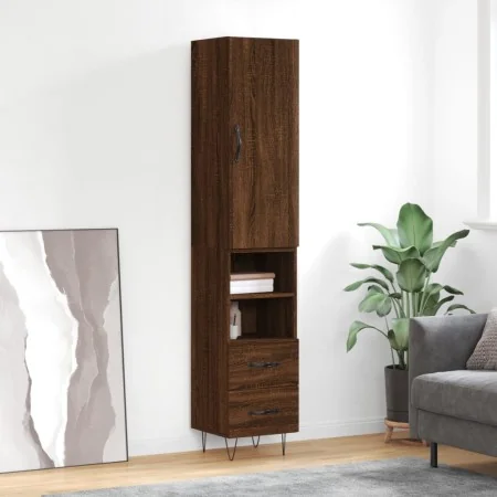 Aparador alto madera contrachapada roble marrón 34,5x34x180 cm von , Sideboards - Ref: Foro24-3198952, Preis: 102,05 €, Rabat...