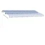 Toldo de pie manual azul y blanco 450x300 cm de vidaXL, Toldos - Ref: Foro24-3069556, Precio: 493,90 €, Descuento: %