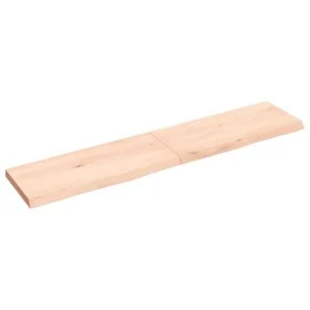 Estante de pared madera maciza roble sin tratar 140x30x(2-4) cm de , Estantes y estanterías - Ref: Foro24-363580, Precio: 44,...