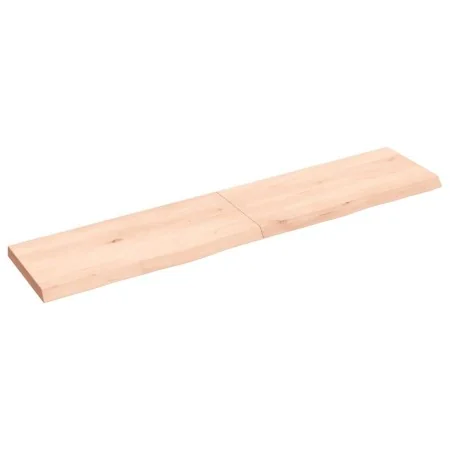Estante de pared madera maciza roble sin tratar 140x30x(2-4) cm by , Shelves and shelves - Ref: Foro24-363580, Price: 44,60 €...