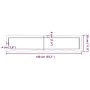 Estante de pared madera maciza roble sin tratar 140x30x(2-4) cm by , Shelves and shelves - Ref: Foro24-363580, Price: 44,60 €...