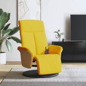 Sillón reclinable de masaje con reposapiés tela