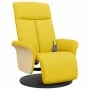 Sillón reclinable de masaje con reposapiés tela amarillo claro | Foro24.es | Tu tienda online para hogar, jardín y más Foro24.es