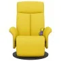 Sillón reclinable de masaje con reposapiés tela amarillo claro | Foro24.es | Tu tienda online para hogar, jardín y más Foro24.es