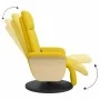 Sillón reclinable de masaje con reposapiés tela amarillo claro | Foro24.es | Tu tienda online para hogar, jardín y más Foro24.es