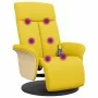 Sillón reclinable de masaje con reposapiés tela amarillo claro | Foro24.es | Tu tienda online para hogar, jardín y más Foro24.es