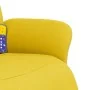 Sillón reclinable de masaje con reposapiés tela amarillo claro | Foro24.es | Tu tienda online para hogar, jardín y más Foro24.es