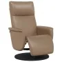 Sillón reclinable con reposapiés cuero sintético capuchino by , Armchairs - Ref: Foro24-356548, Price: 209,52 €, Discount: -5%%