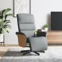 Sillón reclinable de masaje con reposapiés tela gris claro | Foro24.es | Tu tienda online para hogar, jardín y más Foro24.es