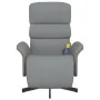 Sillón reclinable de masaje con reposapiés tela gris claro | Foro24.es | Tu tienda online para hogar, jardín y más Foro24.es