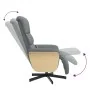 Sillón reclinable de masaje con reposapiés tela gris claro | Foro24.es | Tu tienda online para hogar, jardín y más Foro24.es