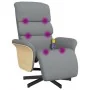 Sillón reclinable de masaje con reposapiés tela gris claro | Foro24.es | Tu tienda online para hogar, jardín y más Foro24.es