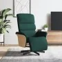 Sillón reclinable con reposapiés tela verde oscuro | Foro24.es | Tu tienda online para hogar, jardín y más Foro24.es