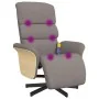 Sillón reclinable de masaje con reposapiés tela gris taupe | Foro24.es | Tu tienda online para hogar, jardín y más Foro24.es