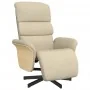 Sillón reclinable con reposapiés tela color crema | Foro24.es | Tu tienda online para hogar, jardín y más Foro24.es